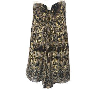 Nicole Miller Strapless Dress / Tunic Corset Style Bodice Fancy Party Size 4 EUC